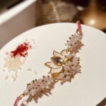 Pink Crystal Lotus Rakhi